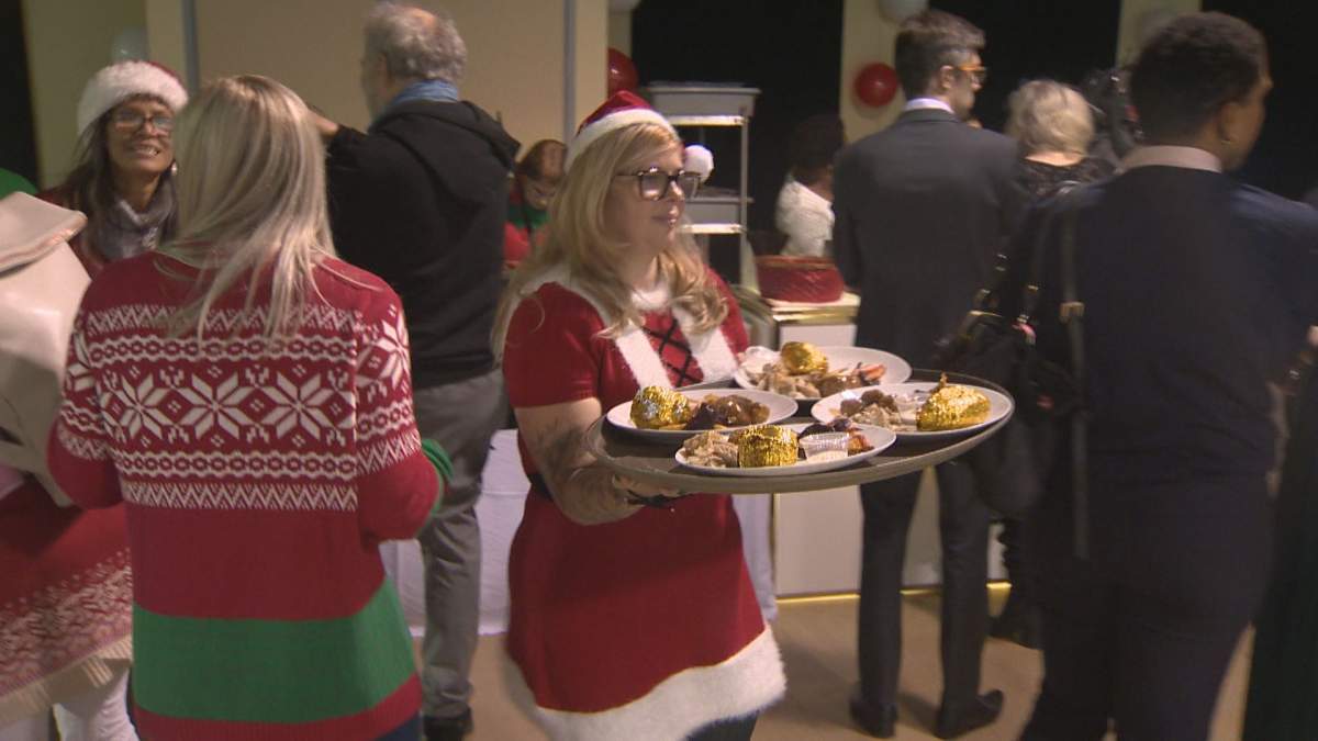 Nearly 300 meals were served during Chez Doris' annual Christmas party on Tuesday. 
