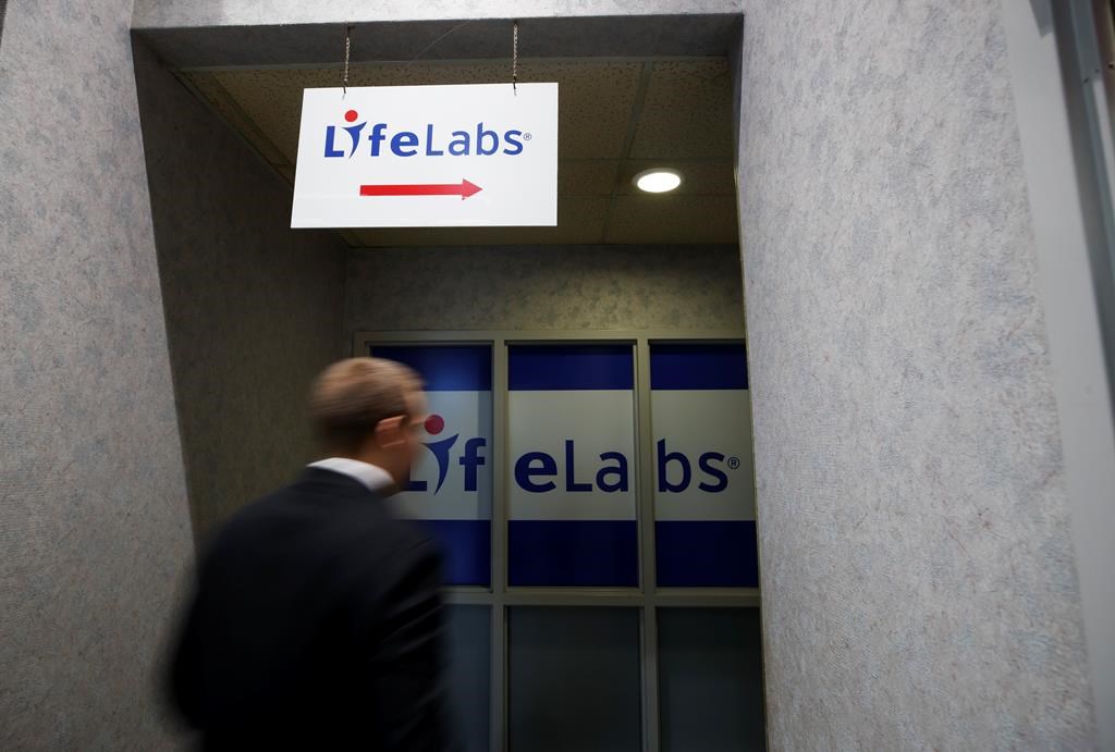 Government privacy commissioners are investigating a data breach at LifeLabs, one of Canada's largest medical services companies, after hackers gained access to the personal information of up to 15 million customers. LifeLabs signage is seen outside of one of the lab's Toronto locations, Tuesday, Dec. 17, 2019. THE CANADIAN PRESS/Cole Burston.