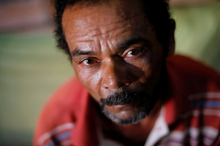 Farm worker Lucio Bispo de Souza is seen in his accommodation after working on a coffee farm, during a labour ministry operation to identify workers in conditions analogous to slavery, in Santa Rosa da Serra, Minas Gerais State, Brazil August 13, 2019.