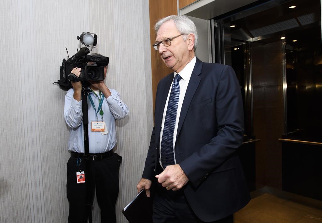 New Brunswick Blaine Higgs arrives for a meeting of the Council of the Federation, which comprises all 13 provincial and territorial premiers, in Mississauga, Ont., on Monday, December 2, 2019.