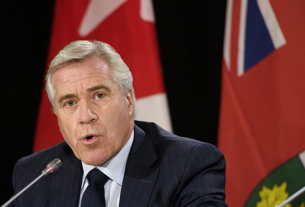 Dwight Ball, Premier of Newfoundland speaks to the media during a meeting of the Council of the Federation, which comprises all 13 provincial and territorial leaders, in Mississauga, Ont., on December 2, 2019.