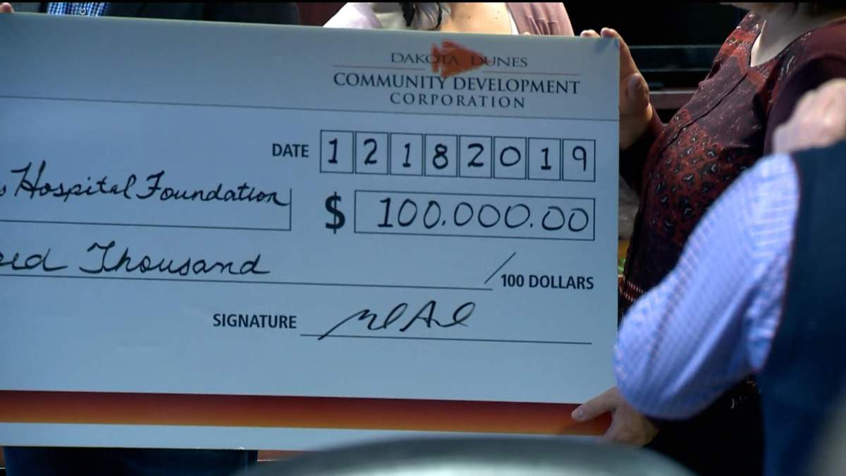 Saskatoon Tribal Chief Mark Arcand said the donation to St. Paul’s Hospital Foundation for a hospice is meaningful to Dakota Dunes.