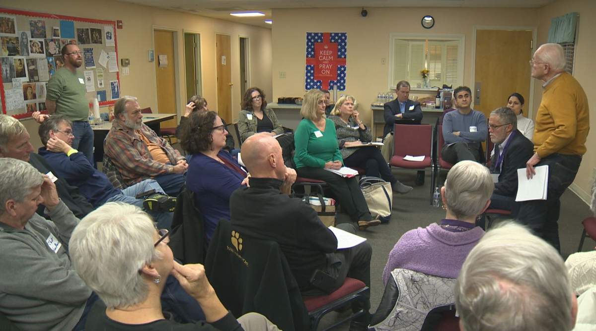 A Better Angels debate on health care held in Lebanon, Ohio, on Dec. 4.