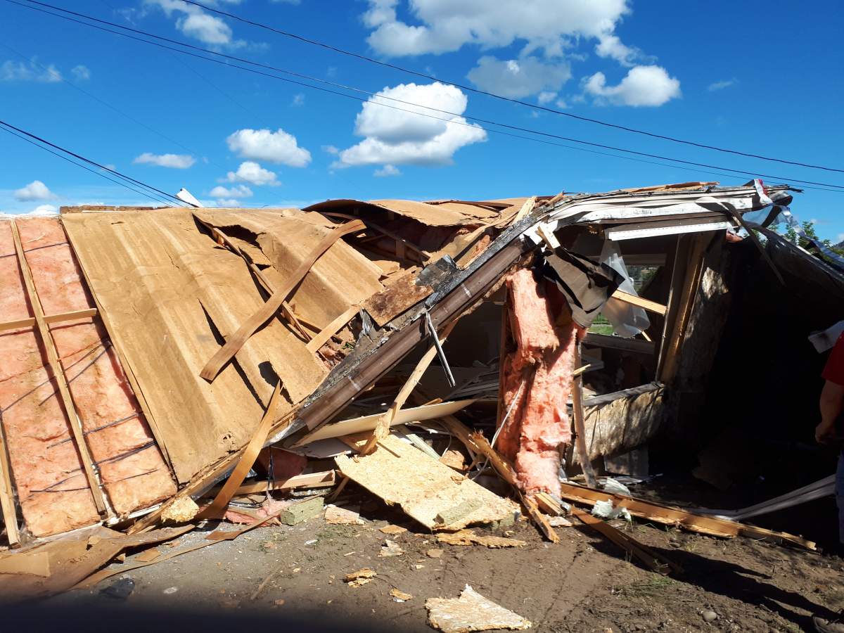 Derek Fillion and Sandra Benjamin’s home was torn down as it wasn’t salvageable.