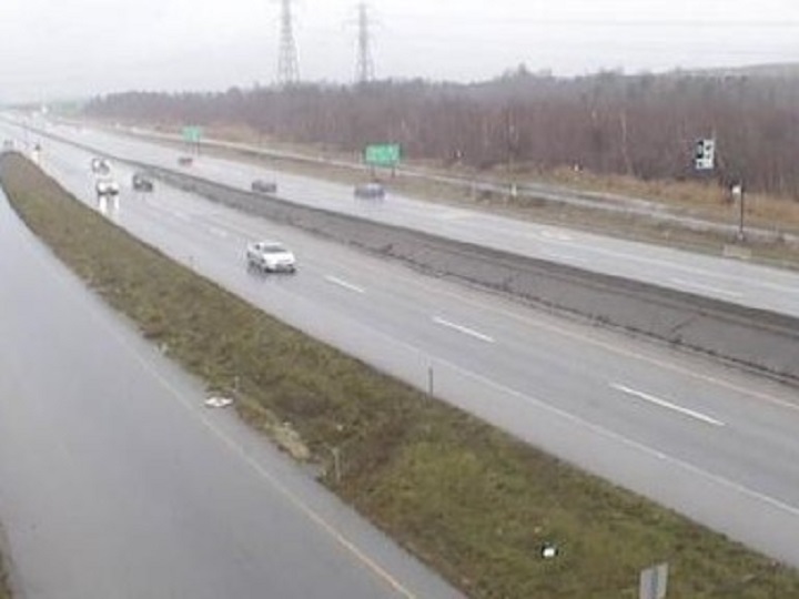 A view of road conditions at Highway 99 at 80th Street on Thursday.
