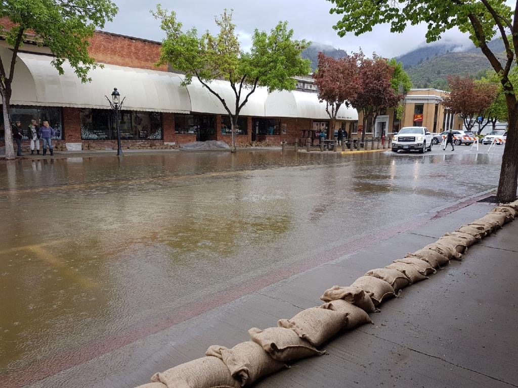 Downtown Grand Forks was submerged in water in spring 2018.