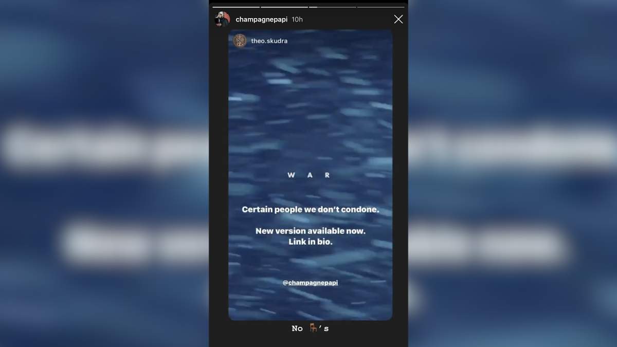 Screenshot of Drake’s Instagram story.