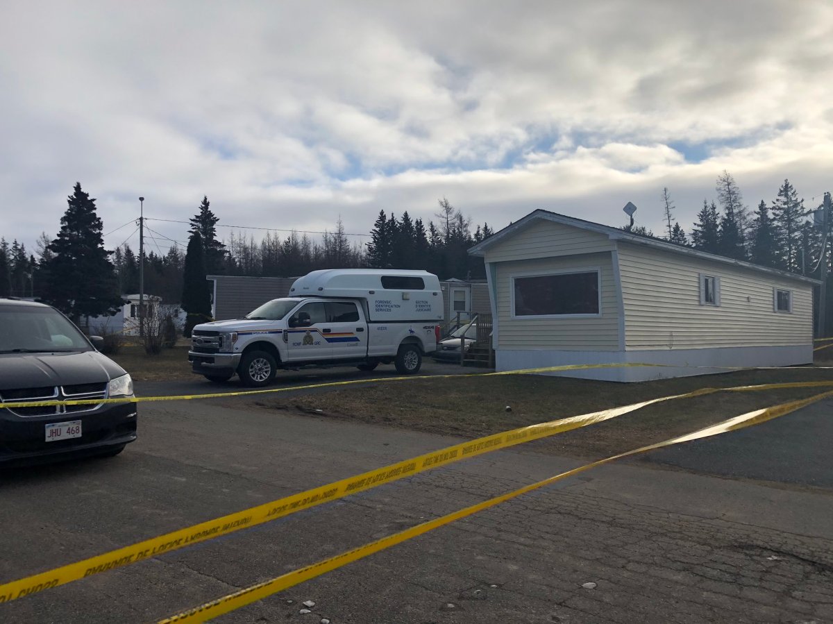 RCMP on scene of a suspicious death in Picadilly, N.B., on Dec. 20, 2019.