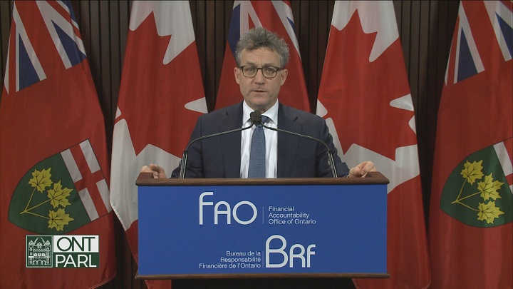 Financial Accountability Officer Peter Weltman speaks to media on Mon. Dec, 9, 2019.