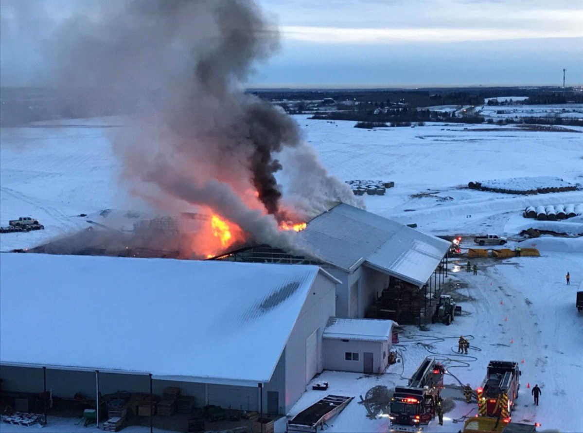 The building is no longer structurally sound, according to fire crews.