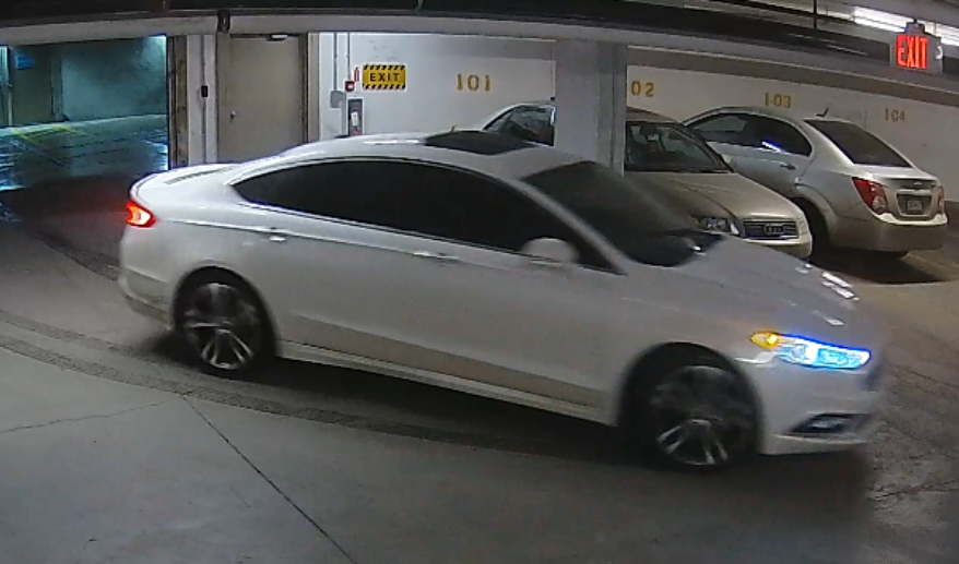 Police are looking for a white Ford Fusion that dropped two shooting victims off at a hospital following an early morning shooting December 30, 2019.