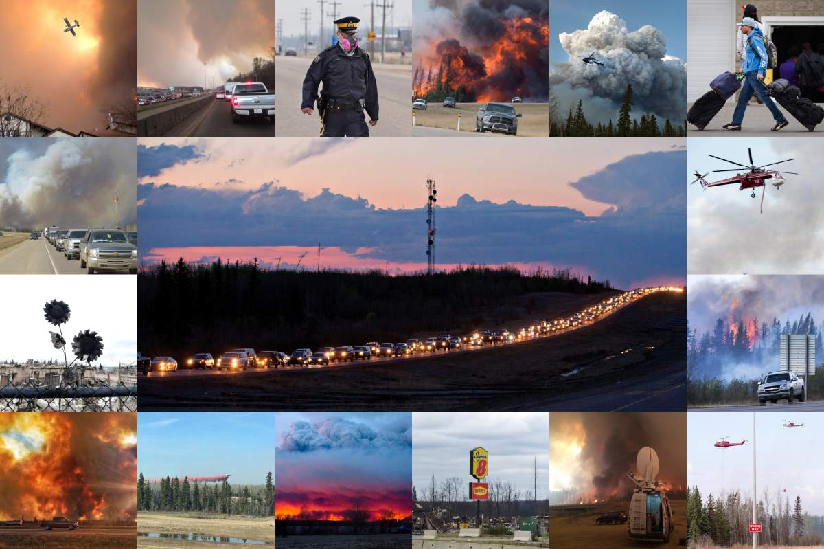 Collection of images from the Fort McMurray wildfire.