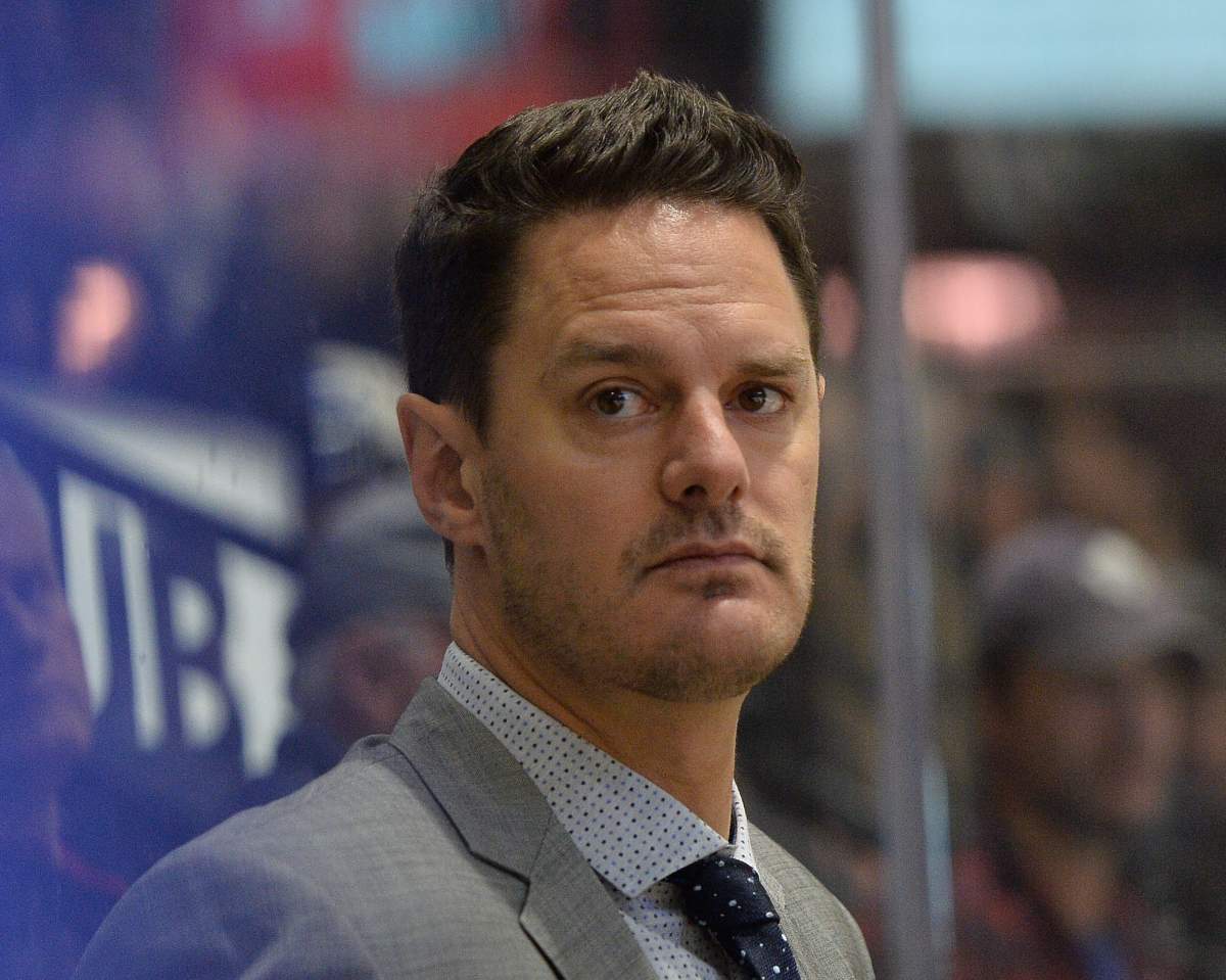 Head coach of the Kingston Frontenacs Kurtis Foster