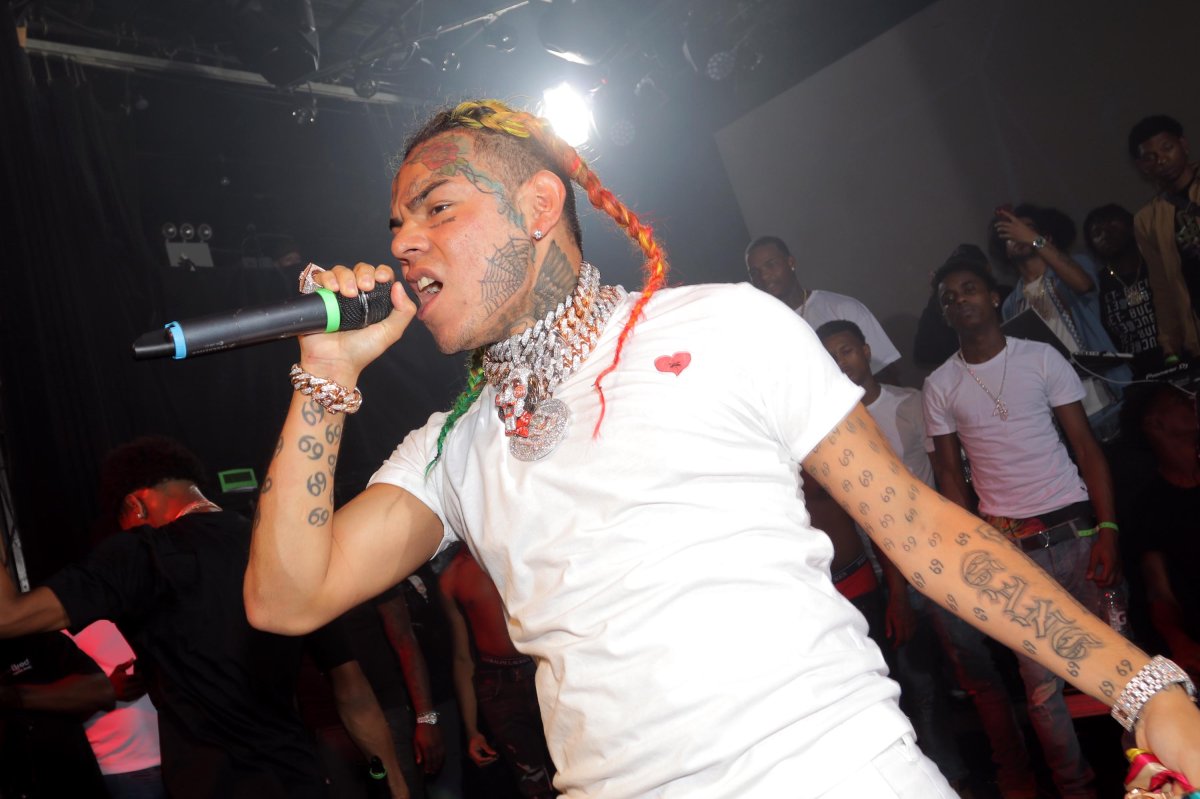 6ix9ine performs at Irving Plaza on Sept. 5, 2018 in New York City. 
