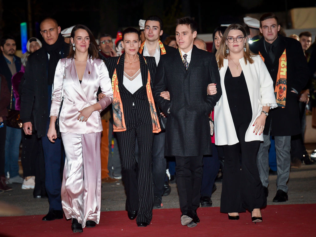 Pauline Ducruet, Princess Stephanie of Monaco, Louis Ducruet and Camille Gottlieb attended the 43rd International Circus Festival of Monte-Carlo on Jan. 18, 2019.