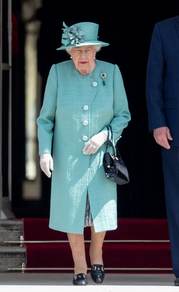Queen Elizabeth II during the ceremonial welcome in the Buckingham Palace Garden on June 3, 2019 in London, England. Photo: Getty Images