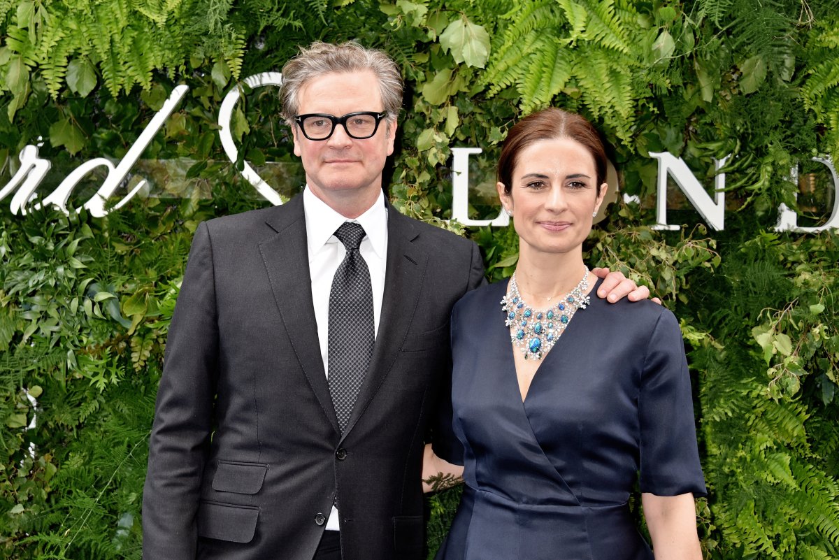Colin Firth and Livia Giuggioli attend the Chopard Bond Street Boutique reopening on June 17, 2019 in London, England. 