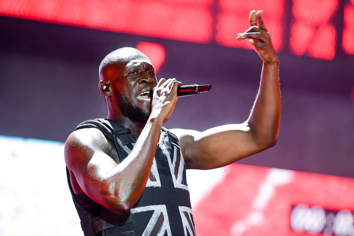Stormzy performs on the Pyramid stage during day three of the Glastonbury Festival at Worthy Farm, Pilton on June 28, 2019 in Glastonbury, England.