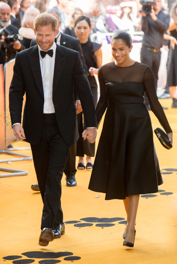 Prince Harry, Duke of Sussex and Meghan, Duchess of Sussex attend ‘The Lion King’ European premiere at Leicester Square on July 14, 2019 in London, England. Photo: Getty Images