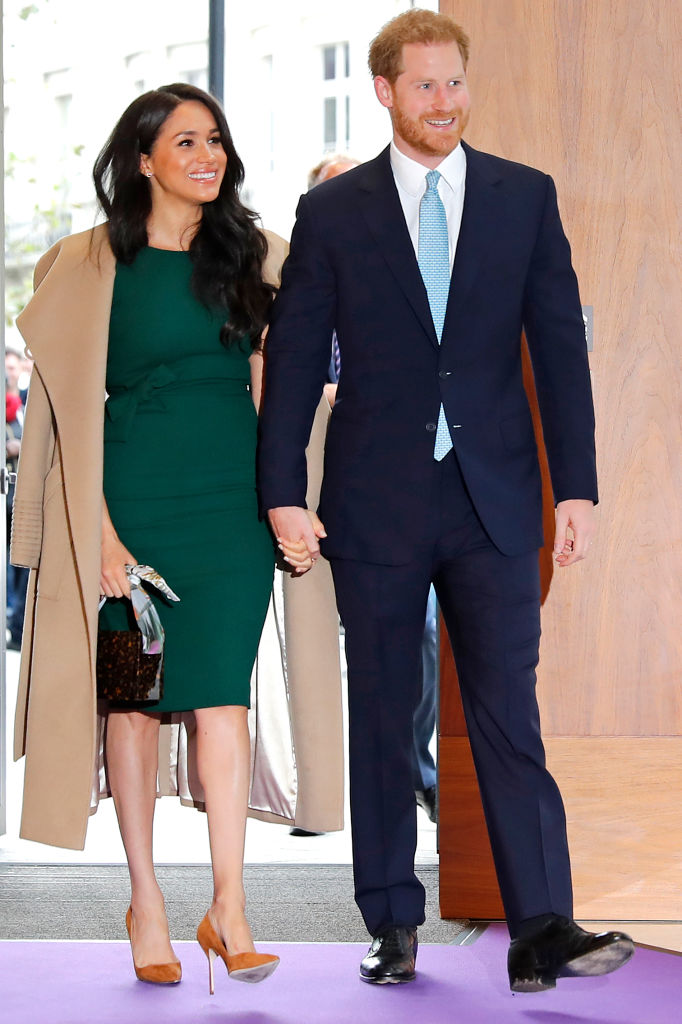 Britain’s Prince Harry (R), Duke of Sussex, and his wife Meghan, Duchess of Sussex arrive to attend the annual WellChild Awards in London on Oct. 15, 2019. Photo: Getty Images