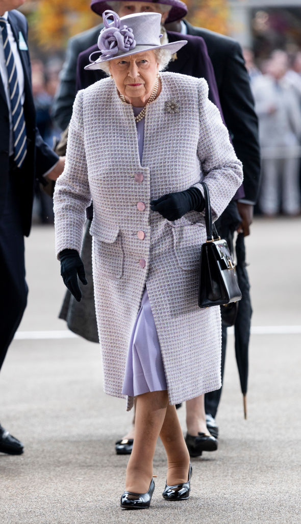 Queen Elizabeth II attends QICPO British Champions Day at Ascot Racecourse on Oct. 19, 2019 in Ascot, England. Photo by Mark Cuthbert/UK Press via Getty Images