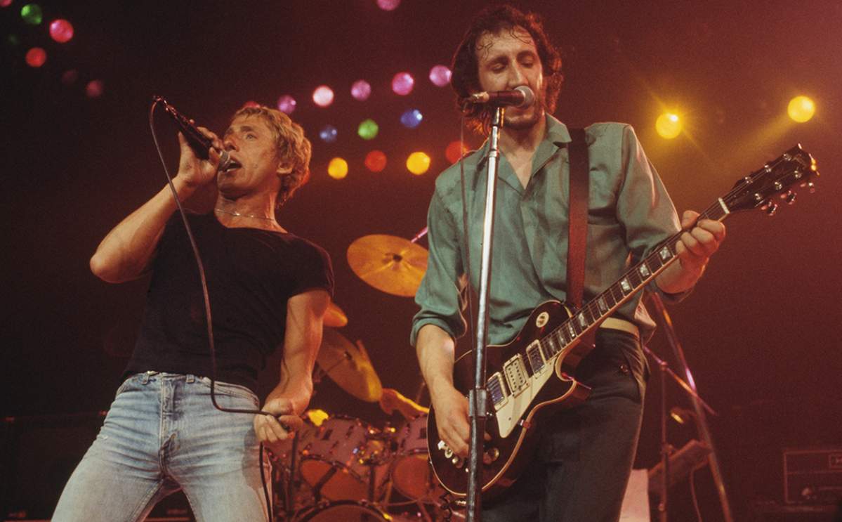 Roger Daltrey and Pete Townshend of The Who perform live on stage at the Capitol Theater, Passaic, N.J. on Sept. 10, 1979.