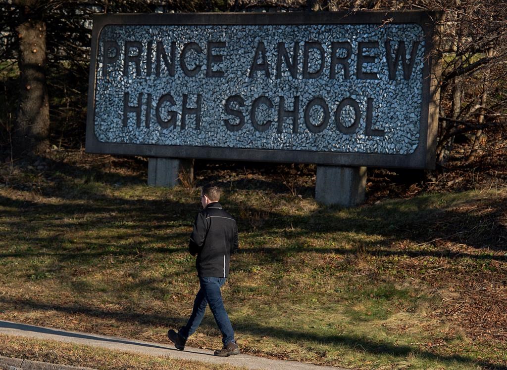Prince Andrew High School is seen in Dartmouth, N.S. on Monday, Dec.16, 2019.