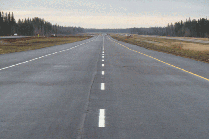 File photo of Highway 63 north of Edmonton.