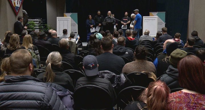 Calgarians gathered Saturday, Dec. 21, 2019 to pay tribute to the lives of those who died this year while experiencing homelessness.