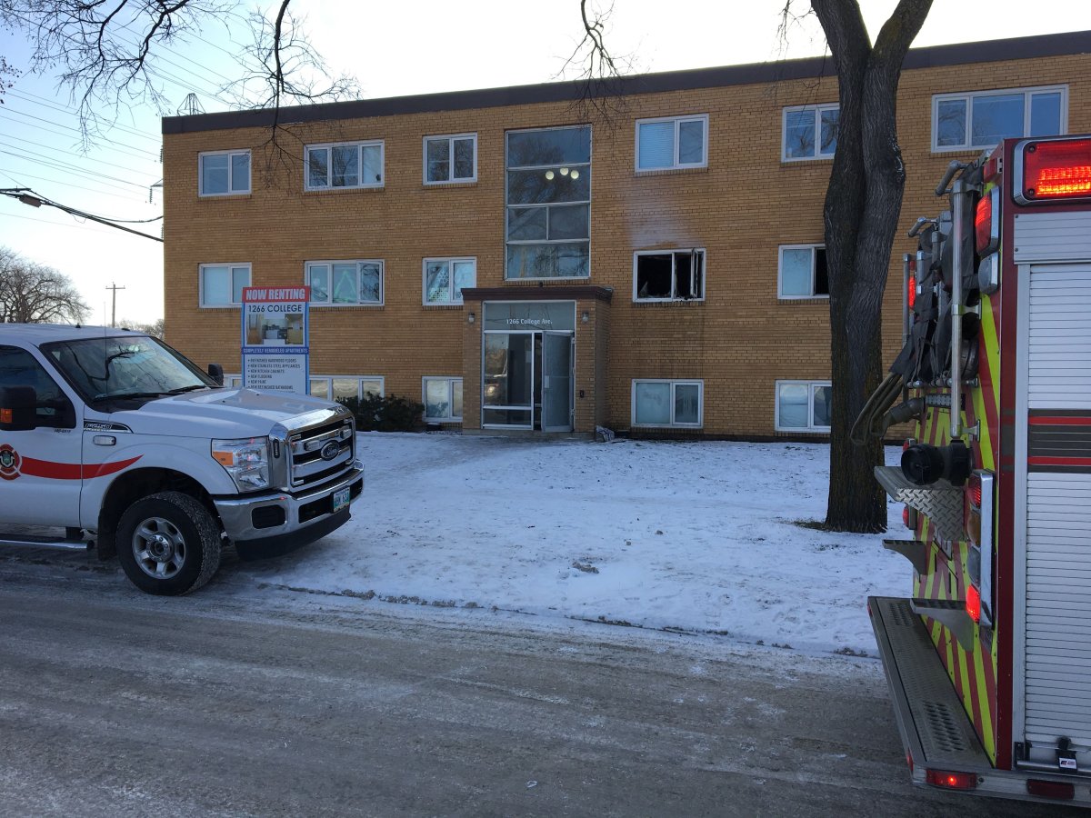 Firefighters were called to a fire at an apartment building on College Avenue Tuesday afternoon.
