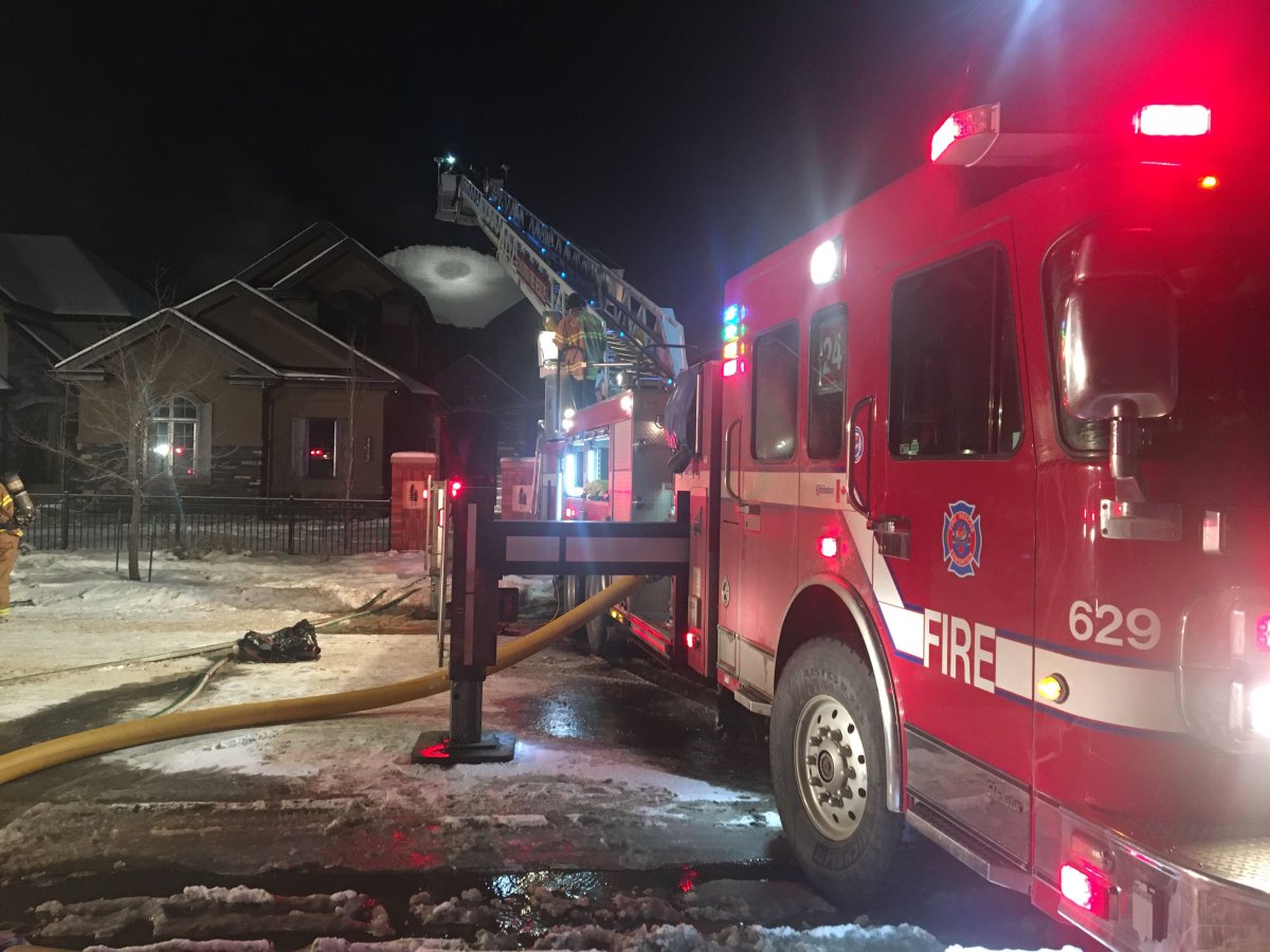 A fire broke out in a home in southwest Edmonton's Keswick neighbourhood on Monday, December 23, 2019.
