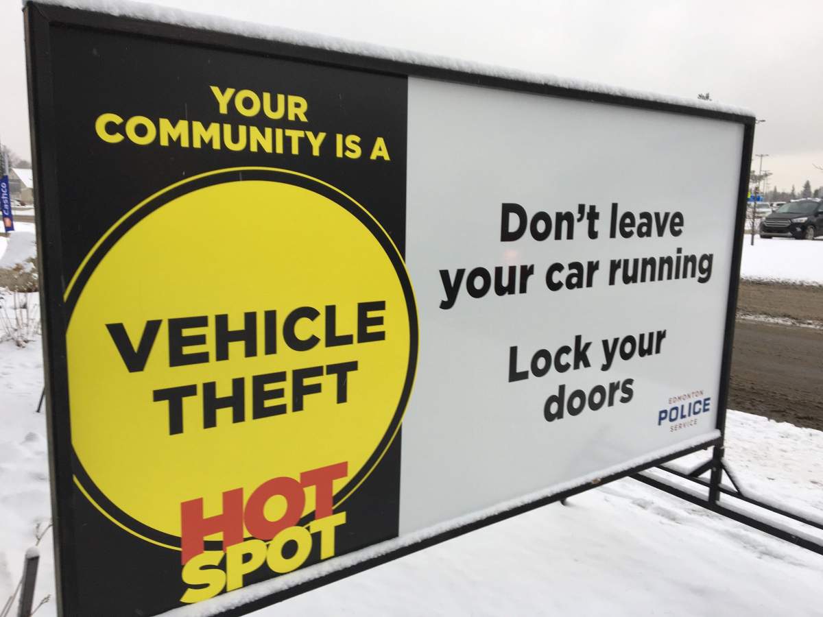 Edmonton police have launched a campaign aiming to raise awareness of car thefts in "hot spot" neighbourhoods. 