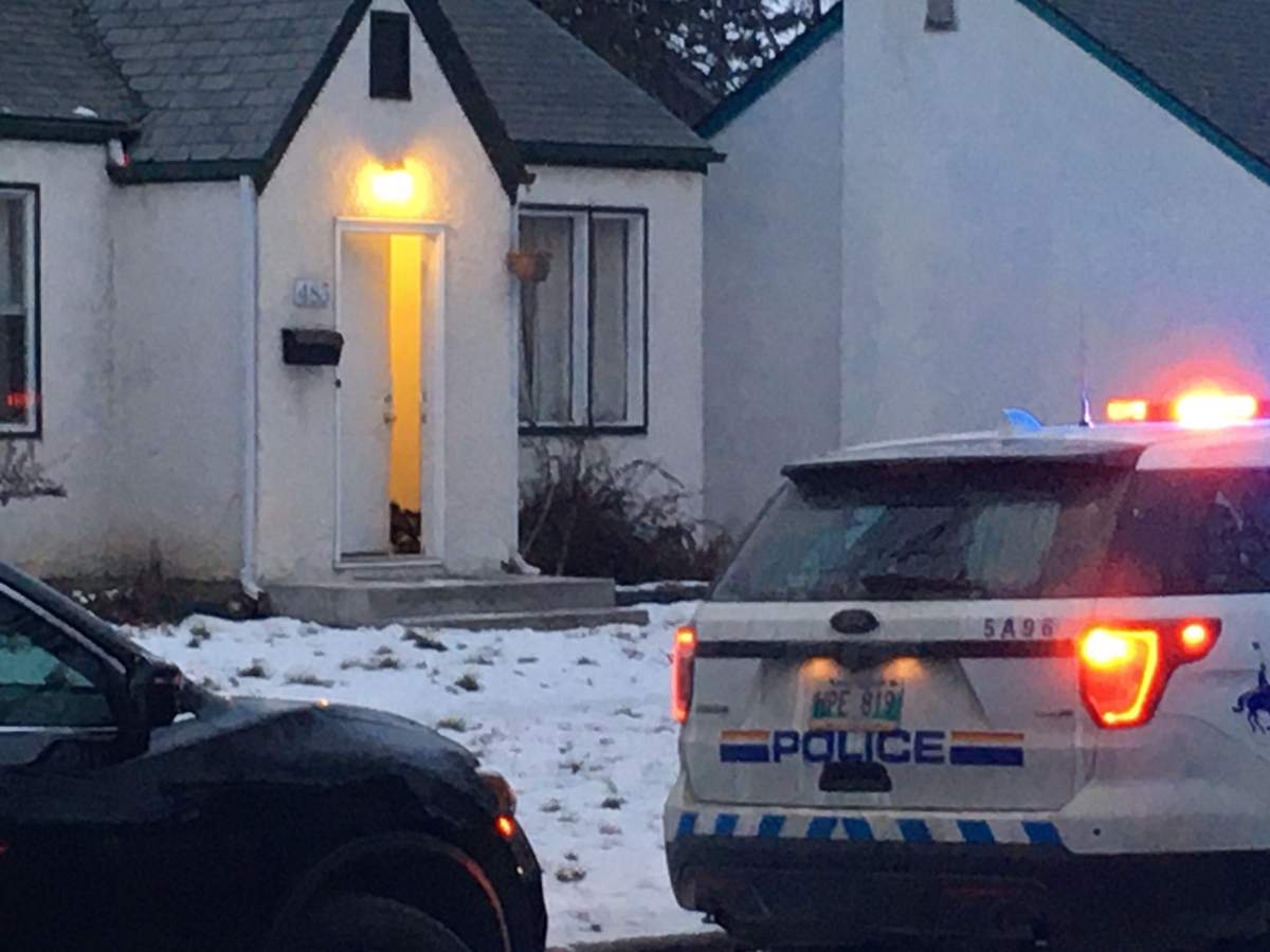 RCMP on the scene on Centennial Avenue Wednesday morning.