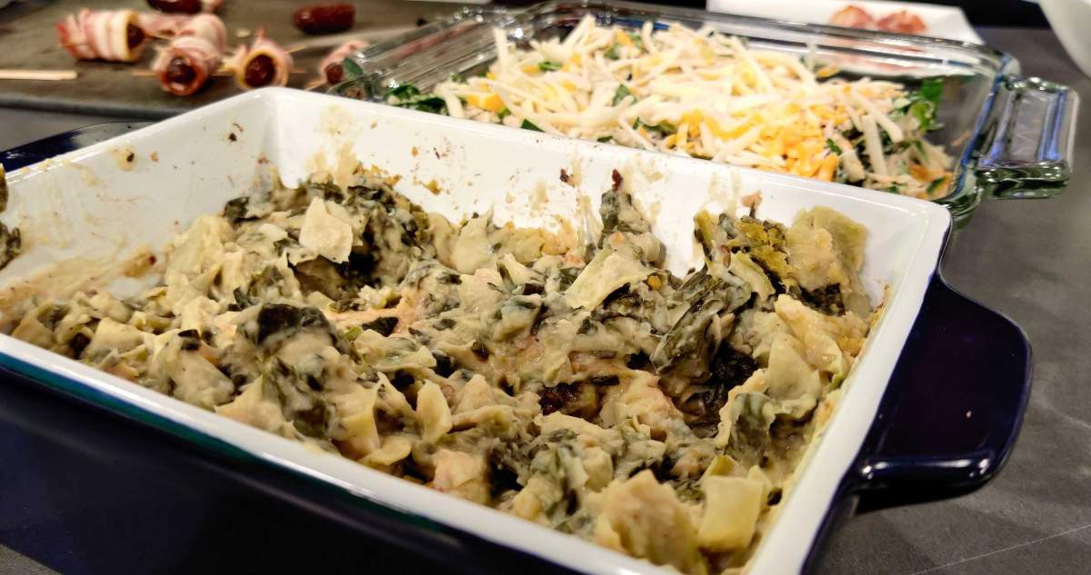 Daintre Christensen artichoke, spinach and white bean dip.