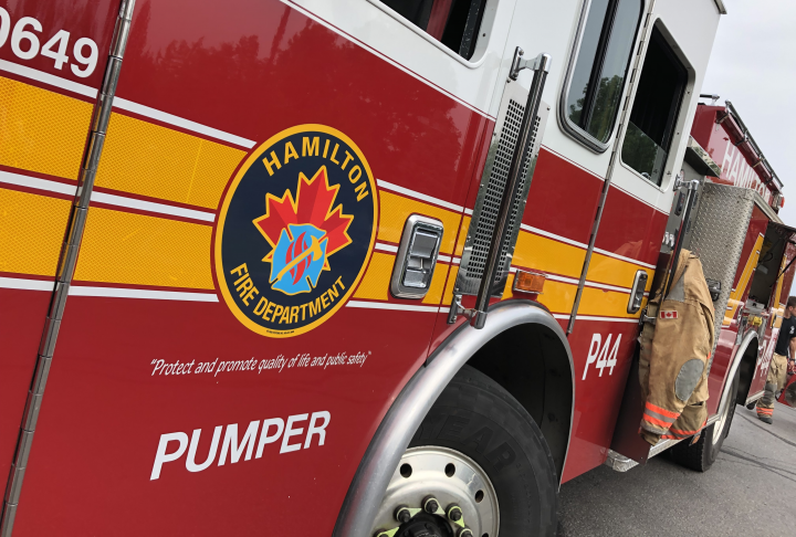 Hamilton firefighters battled a multiple alarm blaze at a Stoney Creek highrise on Thursday morning.