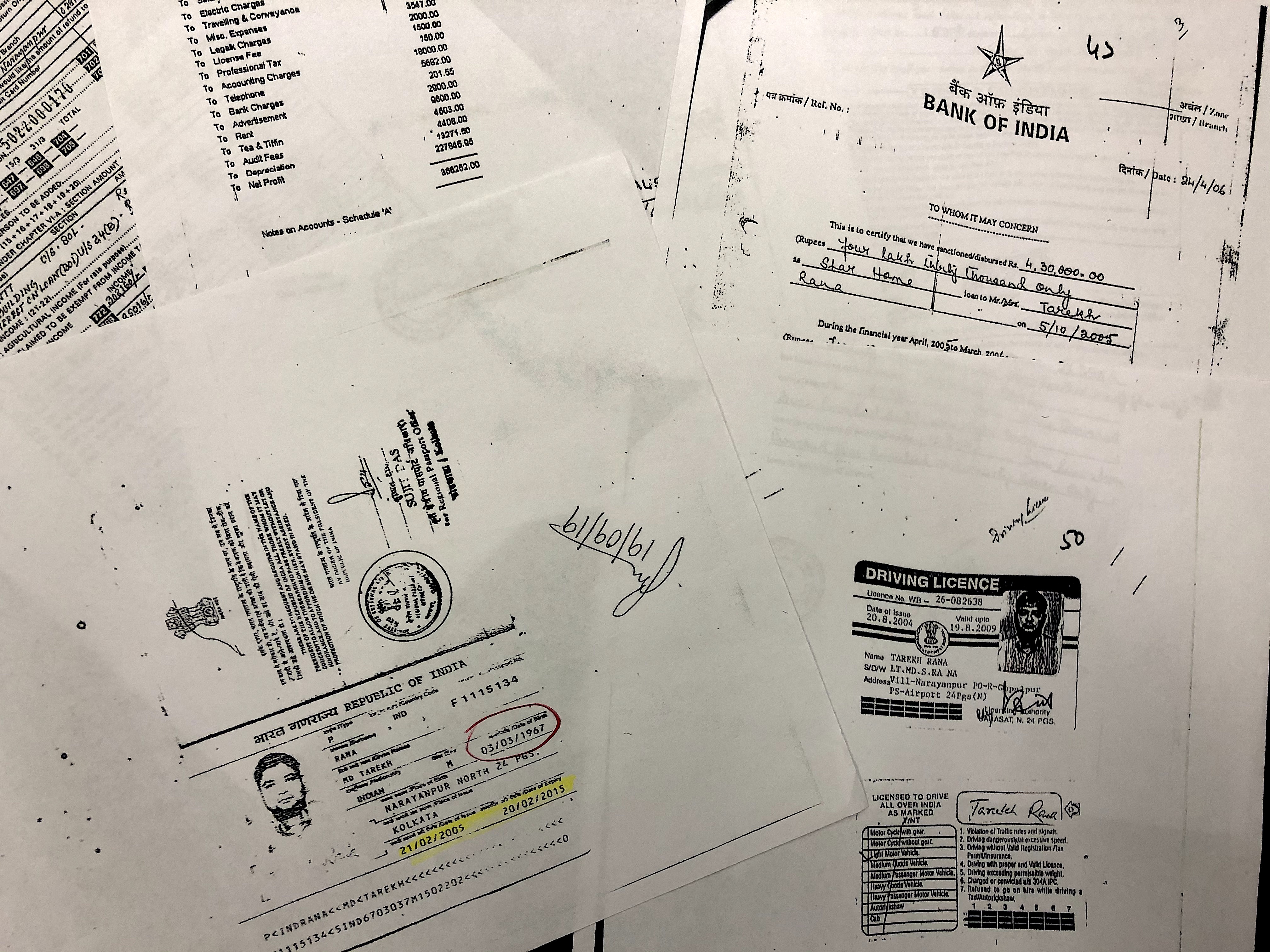 Documents filed in the Calcutta High Court in a case filed by a man who says he was Md. Tarekh Rana and was arrested on allegations he was a fugitive crime leader.