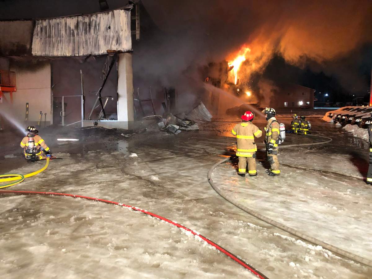 The Edson Chrysler Dodge Jeep was heavily damaged by fire on Monday, Dec. 9, 2019.