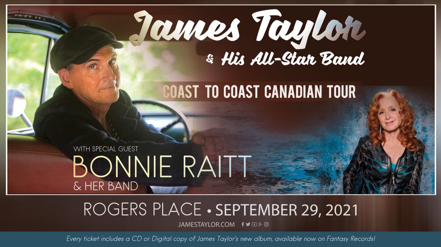 630 CHED – James Taylor & Bonnie Raitt – Coast to Coast Canadian Tour POSTPONED - image