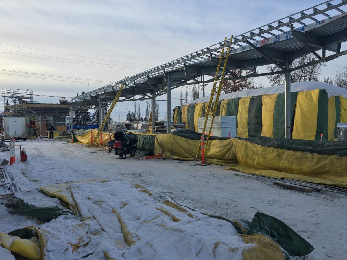 The Jasper Place Transit Centre under construction on Dec. 6, 2019.