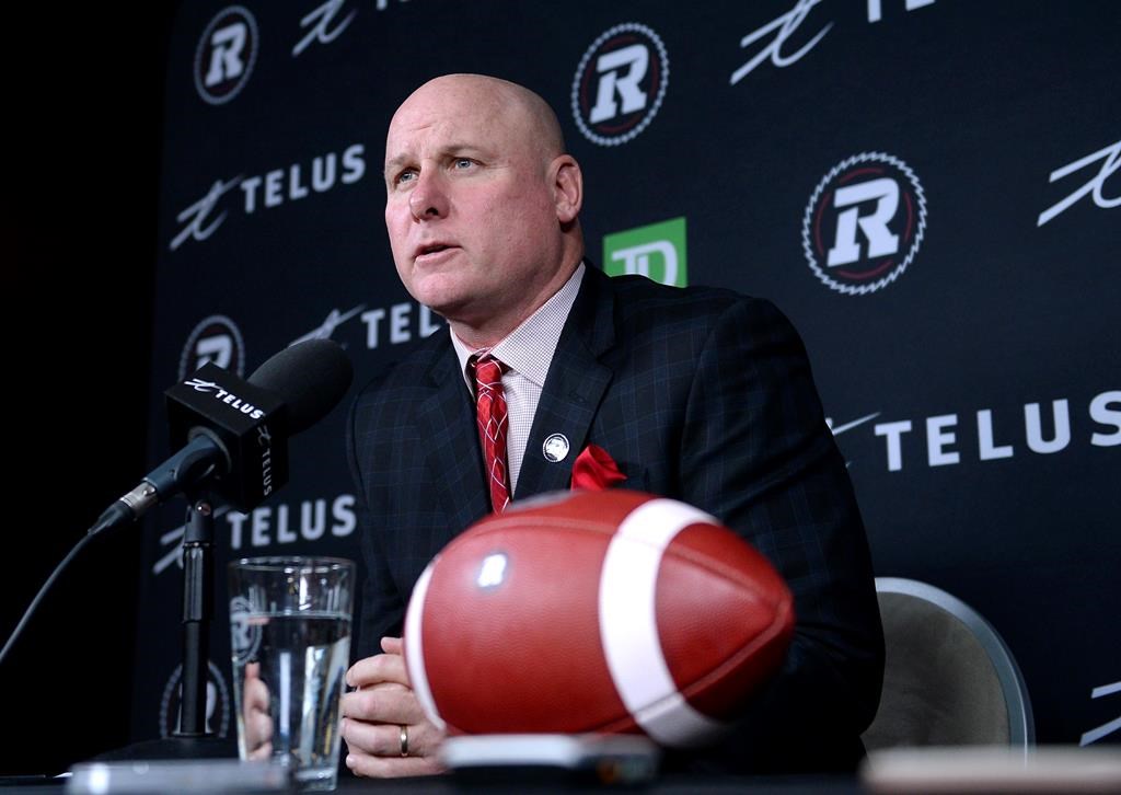 New Ottawa Redblacks head coach Paul LaPolice speaks during a press conference in Ottawa, on Monday, Dec. 9, 2019.