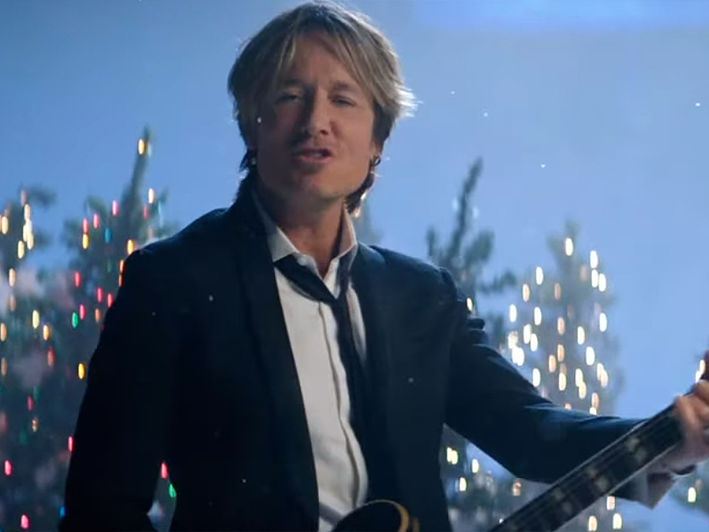 Keith Urban in the 'I'll Be Your Santa Tonight' music video, which was released on Dec. 5.