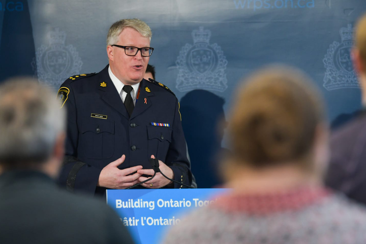 Waterloo Regional Police Chief Bryan Larkin.