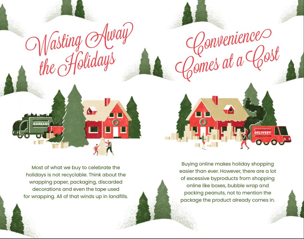 A page from Waste Free Edmonton's holiday booklet