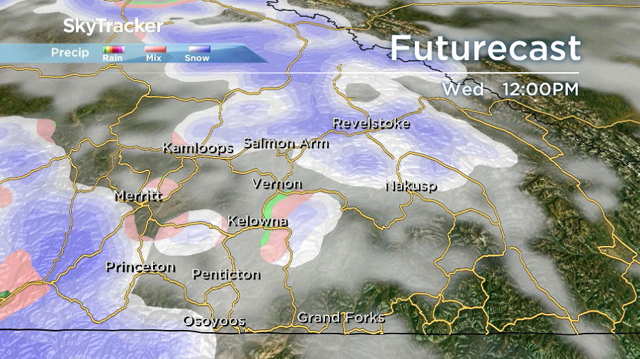 Mixed precipitation is possible Wednesday afternoon.