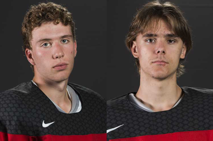 Jared McIsaac (left) and Raphael Lavoie (right) have made Hockey Canada's 23-man roster.