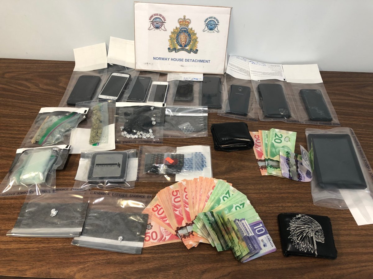 RCMP say they found crack, cash and drug paraphernalia during a raid in Norway House Saturday. 