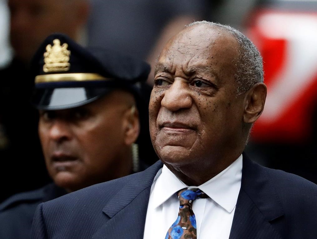 Bill Cosby arrives for his sentencing hearing at the Montgomery County Courthouse in Norristown, Pa.
