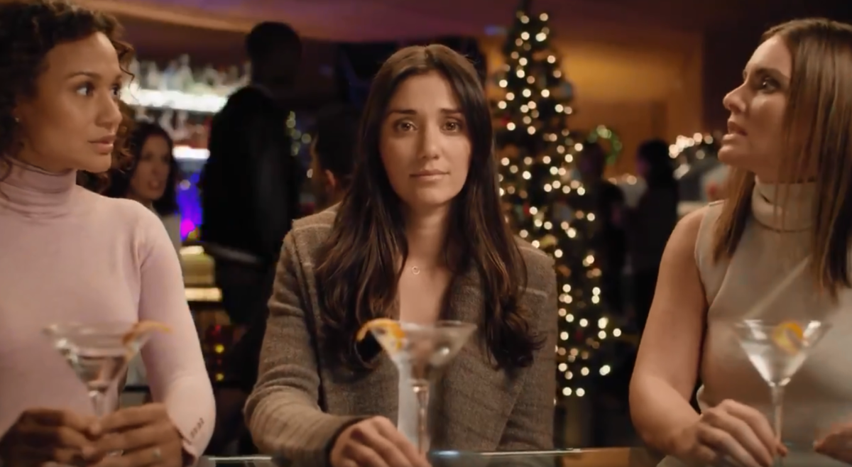 Monica Ruiz (centre) is featured in an ad for Aviation Gin.