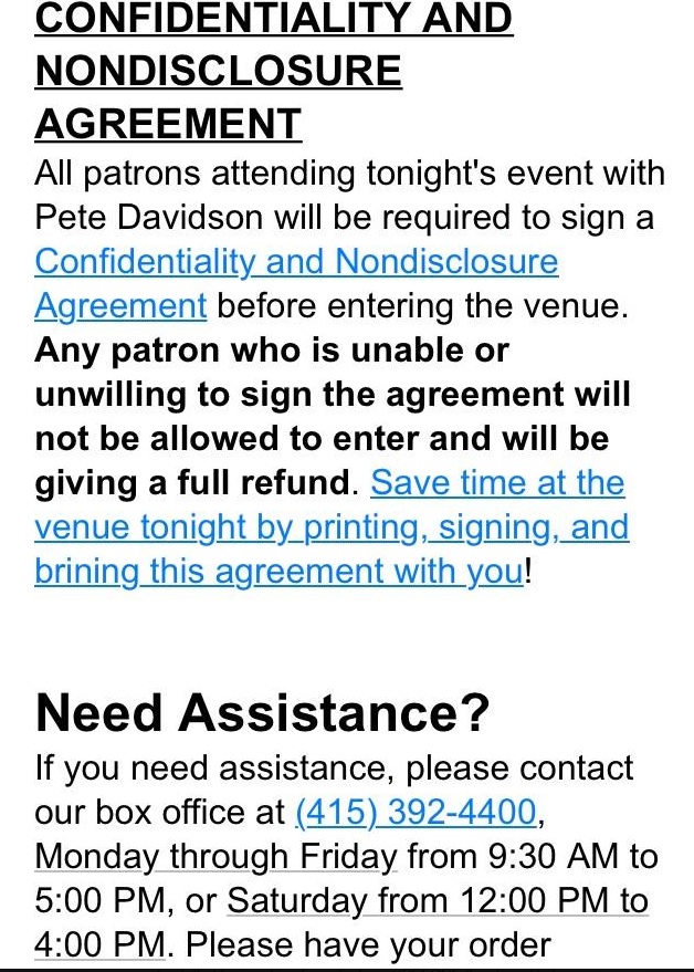 Pete Davidson NDA