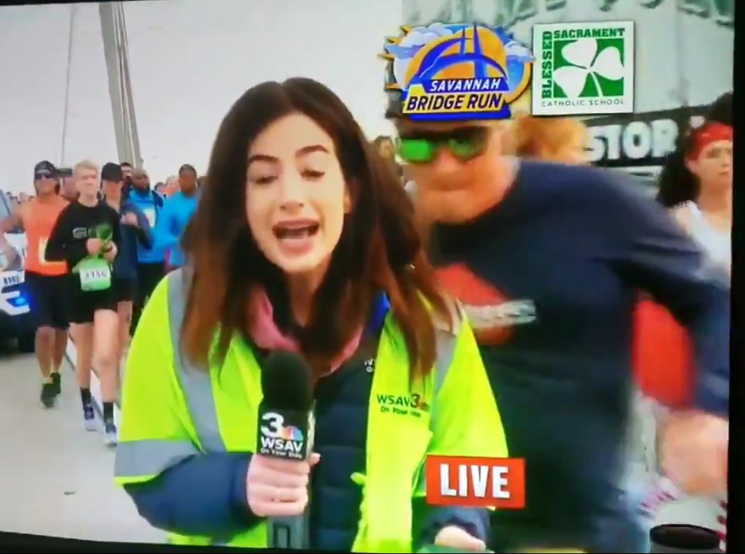 Alexandrea Bozarjian, a reporter with NBC News affiliate WSAV in Savannah, Ga., was covering the annual Enmarket Savannah Bridge Run when she was groped.